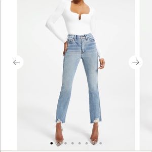 Good American Good Curve Fray Hem